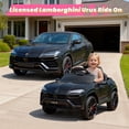 thumbnail image 3 of Lamborghini 12V Ride On Car for Kids, Electric Car with Remote Control, Music Player, Led Lights, Powered Ride On Toys for 3+ Years Olds Girls Boys, Black, 3 of 9
