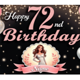 thumbnail image 4 of Festive Banner Happy 72nd Birthday Balloon Celebration Elegant Design for Birthday Party Celebration Photography Backdrop, 4 of 7