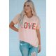 thumbnail image 3 of ABPHQTO Camiseta rosa con gráfico LOVE Choice para mujer, 3 of 5