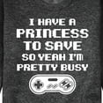 thumbnail image 3 of Instant Message - I Have A Princess To Save - Men's Crew Neck Fleece Pullover, 3 of 7