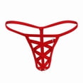 thumbnail image 2 of COSFO Mens Thongs Underwear Sexy Cut Out Solid Lightweight T-Back Breathable Classic Fit Comfortsoft Underwear Men, 2 of 3
