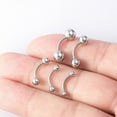 thumbnail image 5 of Racing Butterfly 5pcs 16G 2.5-6mm Eyebrow Piercing Lip Ring Curved Barbell Stud Body Jewelry, 5 of 8