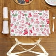 thumbnail image 4 of Christmas-featured Placemats Decoration for Home Table Kitchen Christmas Doodle Washable Porch Mat Line Art Seamless Pattern Heat-Resistant Christmas Decor 6Pcs 17.7" X 13", 4 of 5