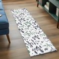 thumbnail image 3 of Runner Rug 2 x 6 Ft, Green Grey Botanical Washable Non-Slip Floor Mat for Kitchen Hallway/Entryway, Watercolor Spring Floral Summer Leaf Long Kitchen Runner Area Rugs for Living Room, Low-Profile, 3 of 8