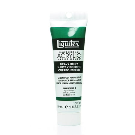 UPC: 0804551852565 | Heavy Body Professional Artist Acrylic Colors green deep permanent  2 oz. (pack of 2)