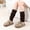 brown, variant on Lanola Knitted Ribbed Stirrup Leg Warmers for Women, Girls, Ladies - Yoga and Dance