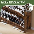 thumbnail image 4 of Uforic Shoe Cabinet with 2 Flip Drawers, Hidden Shoe Storage Rack Organizer, Brown, 4 of 8