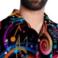 thumbnail image 5 of Note Men's Printed Casual Button Down Short Sleeve Beach Shirts, 5 of 6