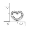 thumbnail image 2 of 14K White Gold Charm Pendant Diamond Round 1 15Ct. Heart Chain Slide, 2 of 2