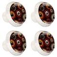 thumbnail image 2 of 4 Pcs Round White Knobs for Kitchen Cabinet Cupboard Dresser Bookcase Halloween Eyeballs Drawer Pulls Handles Home Decor, 2 of 8