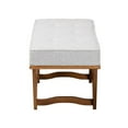 thumbnail image 3 of Baxton Studio Chenoa Gray Boucle Fabric and Walnut Brown Wood Bench, 3 of 8