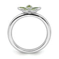 thumbnail image 2 of 925 Sterling Silver Stackable Expressions Peridot Flower Ring Size: 5; for Adults and Teens; for Women and Men, 2 of 5