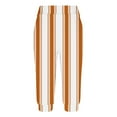 thumbnail image 4 of XuJwPNcy Womens Capri Pants Casual Summer Stripe Print Elastic Waist Capris Soft Active Stretch Cinch Bottom Pants, 4 of 6