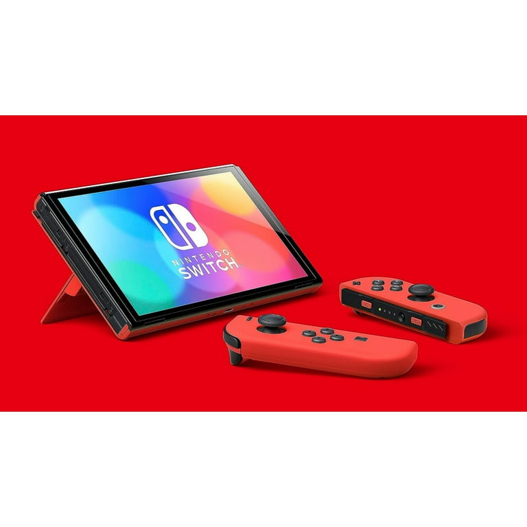 Nintendo Switch OLED Model w/ Neon Red & Neon Blue Joy-Con Console with  Mario Kart 8 Deluxe Game - Limited Bundle - Import with US Plug 