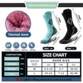 thumbnail image 5 of 5 Pairs Merino Wool Hiking Socks Warm Thermal Winter Cozy Cushioned Moisture Wicking Socks for Women & Men, 5 of 6