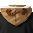 thumbnail image 4 of WREESH Men's Fleece Christmas Antlers Hooded Printed Sweatshirt Jacket, 4 of 5