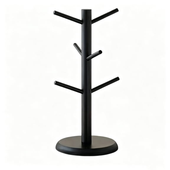 Mug Tree Utensil Holder Coffee Cup Holder Mug Rack - Multi Hook Clutter Free Quick Dry Tree Shaped Metal Kitchen Organizer for Cups Mugs Towels Spoons Kitchen Gadgets Bar Dining Room Countertop