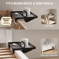 thumbnail image 3 of JOYMOOP Clip-On Bedside Shelf for Bunk Beds, Dorm Room Essentials, Bedside Caddy, No-Tool Install Bed Side Table Storage for Loft, Platform Beds, Nightstand Caddy for Phone, Glasses, Book, Black, 3 of 14
