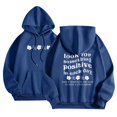thumbnail image 1 of VBARHMQRT Sweatshirt Autumn Winter Hoodie Neck Solid Color Printed Long Sleeve Pullover Sweatshirt, 1 of 7