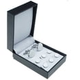 thumbnail image 4 of Langgg 8 Pcs/ensemble Boutons de Manchette Rétro Ronds Plaqués Géométriques pour Chemise Bijoux Cadeaux, 4 of 9
