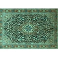 thumbnail image 1 of Ahgly Company Indoor Rectangle Persian Turquoise Blue Traditional Area Rugs, 4' x 6', 1 of 4
