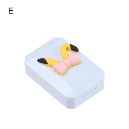 New Holder Mini Travel Travel Lens Kit Contact Glasses Container With Mirror Contact Lens Case Soaking Storage Box E