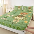 thumbnail image 4 of Feelyou Fairy Tale Girl Twin Sheet Sets, Happy St. Patrick's Day Twin Fitted Sheet, Kawaii Shamrock Mouse Flat Sheet, Super Cozy Room Decor, 3 Pieces, 4 of 8