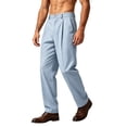 thumbnail image 4 of Guluxicc Men's Cotton Dress Pants with Pockets Button Front Loose Long Straight Leg Trousers for Summer Golf Wear Business Casual Outfits, 4 of 5