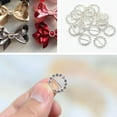 thumbnail image 6 of 16 Pieces Round Shape Rhinestone Ribbon Buckles Sliders for Wedding Invitation Party Favor 14mm, 6 of 9