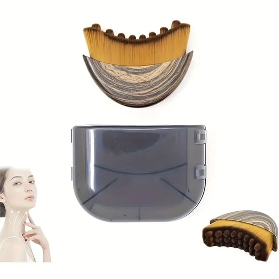 Facial Massage Brush for Lymphatic Care, Contour Skincare Tool for Face, Eye & Neck