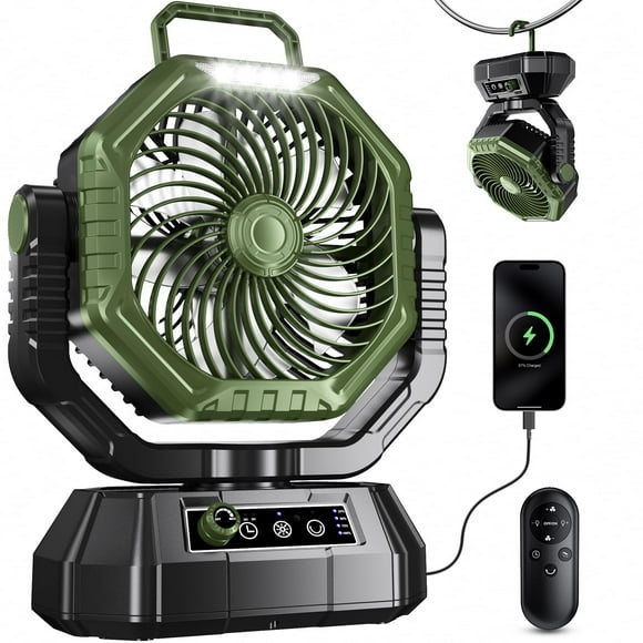 Ventilador portátil HAWANA 20000mAh recargable con flujo de aire de 360°