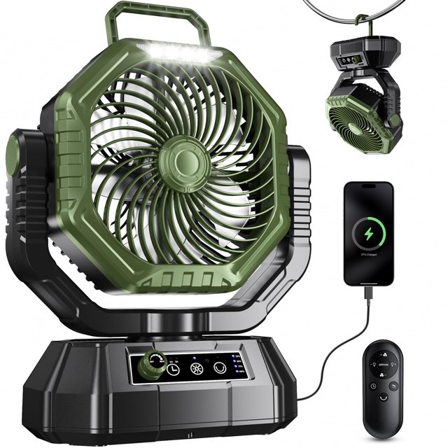 Ventilador portátil HAWANA 20000mAh recargable con flujo de aire de 360°