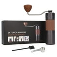 thumbnail image 2 of Manual Coffee Grinding Mill, 420 Grinding Core Manual Coffee Bean Grinder Stainless Steel Real Wood Adjustment Nut Lightweight For Cafe, 2 of 8