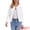 White, variant on DARING DIVA Women's Peplum Hem Button Down Collarless Jean Jacket XS Light Blue