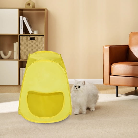 Pet Tent Pet Hut Cats And Dog Tent Portable Pet Nests Kitty Nests Dog Nests Foldable Pet Room Pet Bed Removable And Washable Breathable And Durables Pet Cage, Yellow