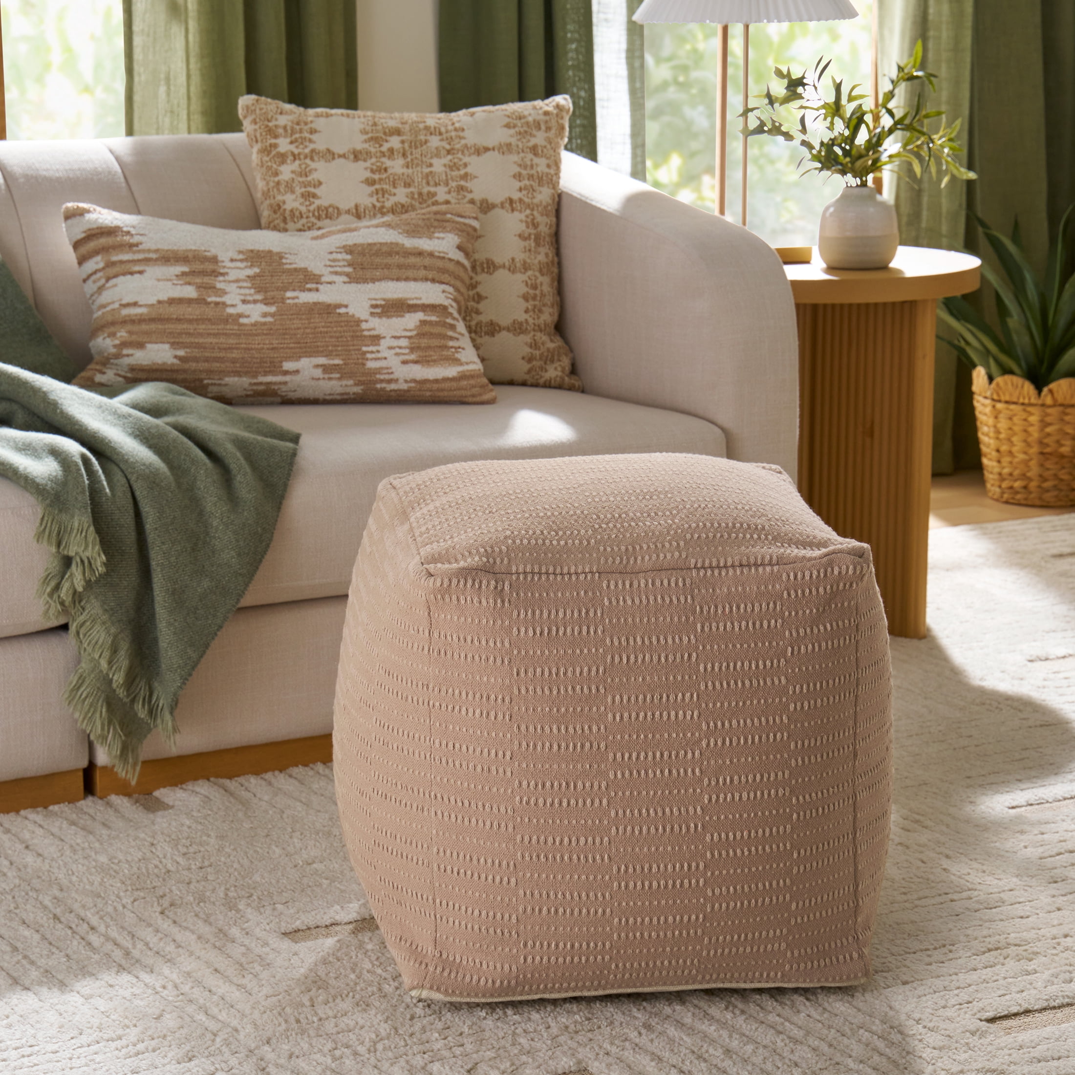 Better Homes & Gardens Taylor Cotton Pouf Cover