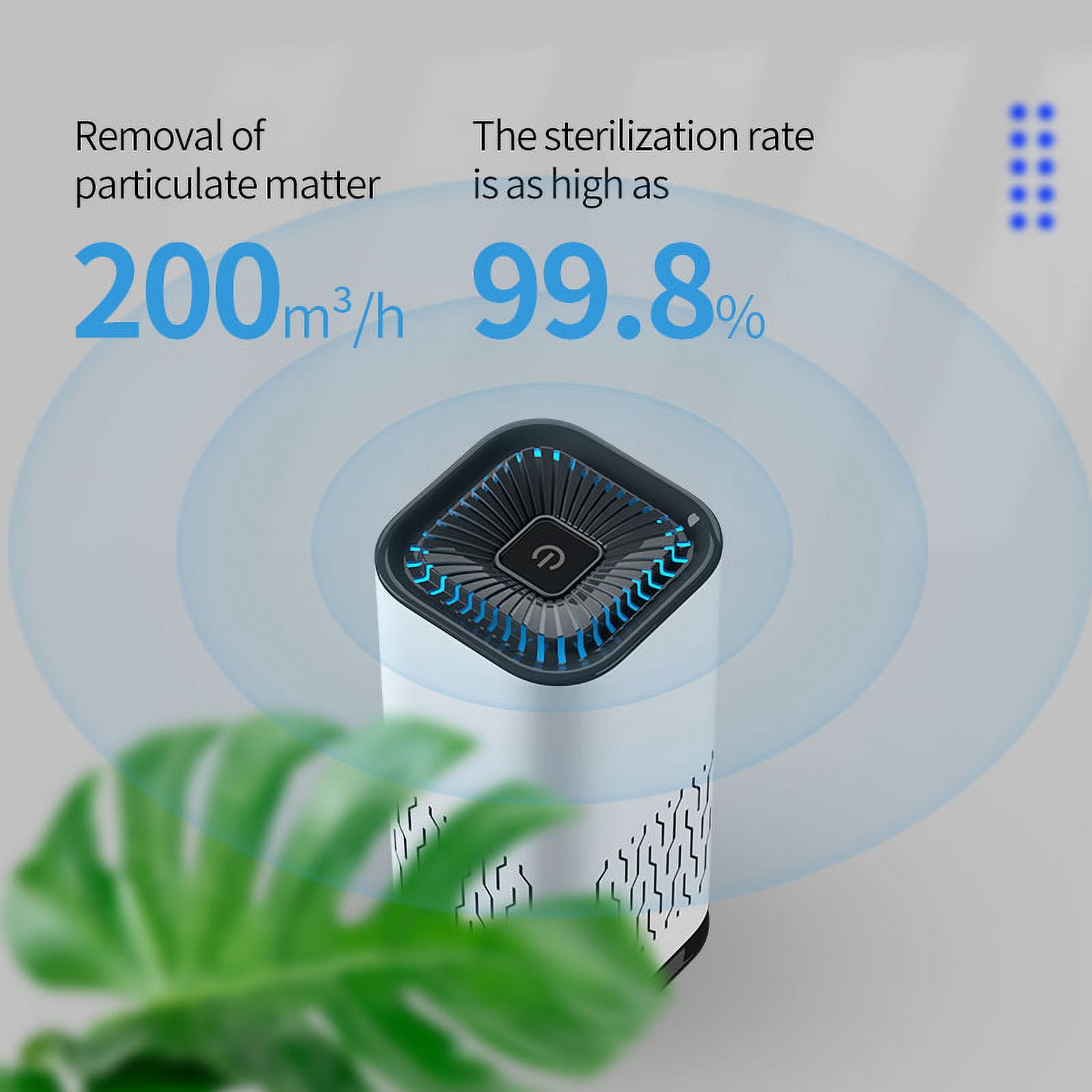 HOTDUCK Car air purifier atomization negative ion small deodorization office filter purification
