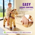 thumbnail image 4 of PonyCycle Kid-Powered Ride-On Horse Toy, No Battery, Hand Brake, Ages 4–7, Light Brown, E436, 4 of 11