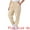 Light Khaki, variant on DARING DIVA Women's Plus Straight Leg Elastic Loose Pockets Trousers Black 1X