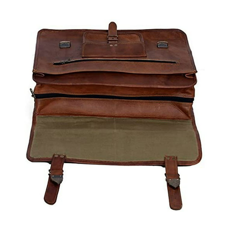Leather Briefcase Laptop bag 18 inch Handmade Messenger Bags Best Satc