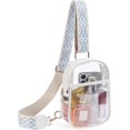 thumbnail image 1 of Bolso bandolera transparente para mujer, bolso bandolera transparente con correas ajustables para deportes, eventos, conciertos, 1 of 5
