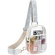 thumbnail image 1 of Bolso bandolera transparente para mujer, bolso bandolera transparente con correas ajustables para deportes, eventos, conciertos, 1 of 5