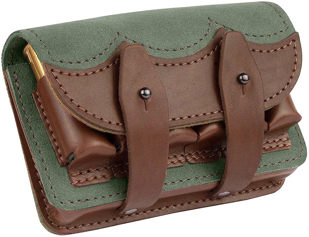 Dogs My Love Leather Ammo Belt Pouch 12 GA Shell Holder Hunting