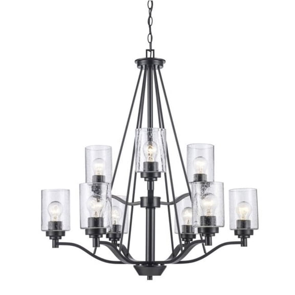 Trans Globe Lighting 80529 BK Mod Pod 9 Light 30" Wide Chandelier - Black