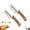 A, variant on 2Pcs Multi-Function Vegetable Prep Tool Set, Stainless Steel Shredder Peeler Combo with Wooden Handles, Dual-Use Slicer and Peeling Knife for Kitchen