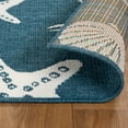 thumbnail image 3 of BNM Nautical Seashells Starfish Coastal Rug, 8' x 10', Navy Blue, 3 of 6
