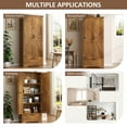 thumbnail image 5 of Walsunny 65" Tall Pantry Cabinet Wood Food Cabinet Pantry Storage Organizer Freestanding with 2 Doors 4 Shelves 1 Drawer for Kitchen Dining Room Living Room Brown, 5 of 9