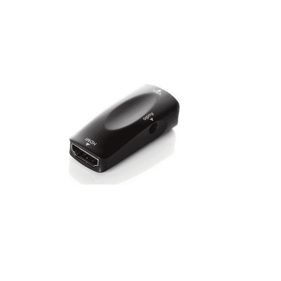 HD 1080P HDMI Female to VGA Female Converter Adapter Dongle with 3.5mm Audio for Laptop PC Projector HDTV PS3 Xbox STB Blu-ray DVD(Black)