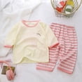 thumbnail image 2 of Ulanda Girls Pajamas Kids Cotton Pajama Sets 2-Piece Long Sleeve Pjs Comfy Girls Sleepwear for 4-12 Years (Pink, 3-4 Years), 2 of 3