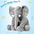 thumbnail image 2 of Giant Stuffed Elephant Plush Animal Toy Huge Soft Big Large Animals Doll Gray Gifts for Kids Girlfriend Home Decor (15.7 Inch), 2 of 8